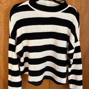 Socialite Black and White Striped Sweater